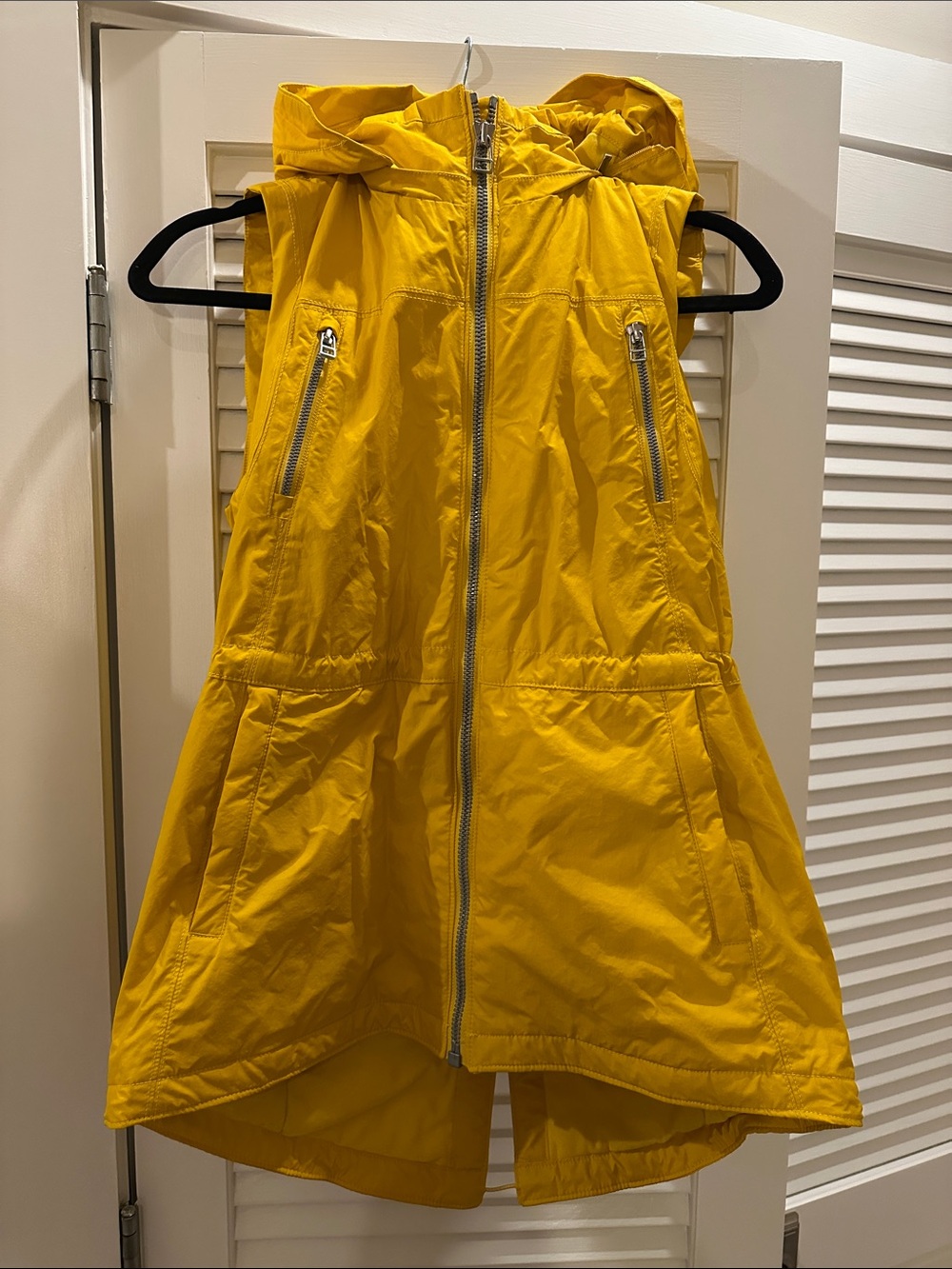 Athleta Canary Yellow Hooded Vest
